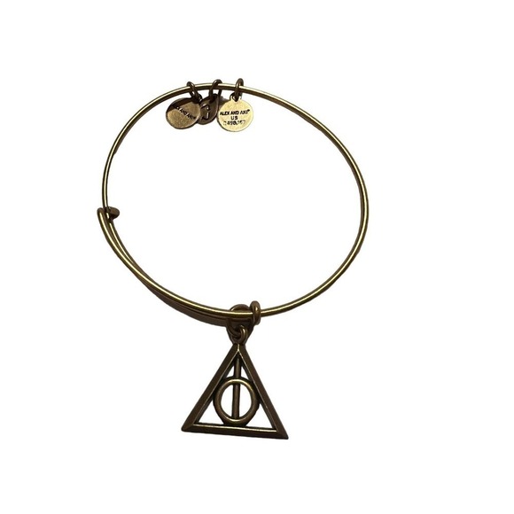 Alex and Ani Harry Potter Deathly Hallows Gold Tone Bracelet - Picture 1 of 1